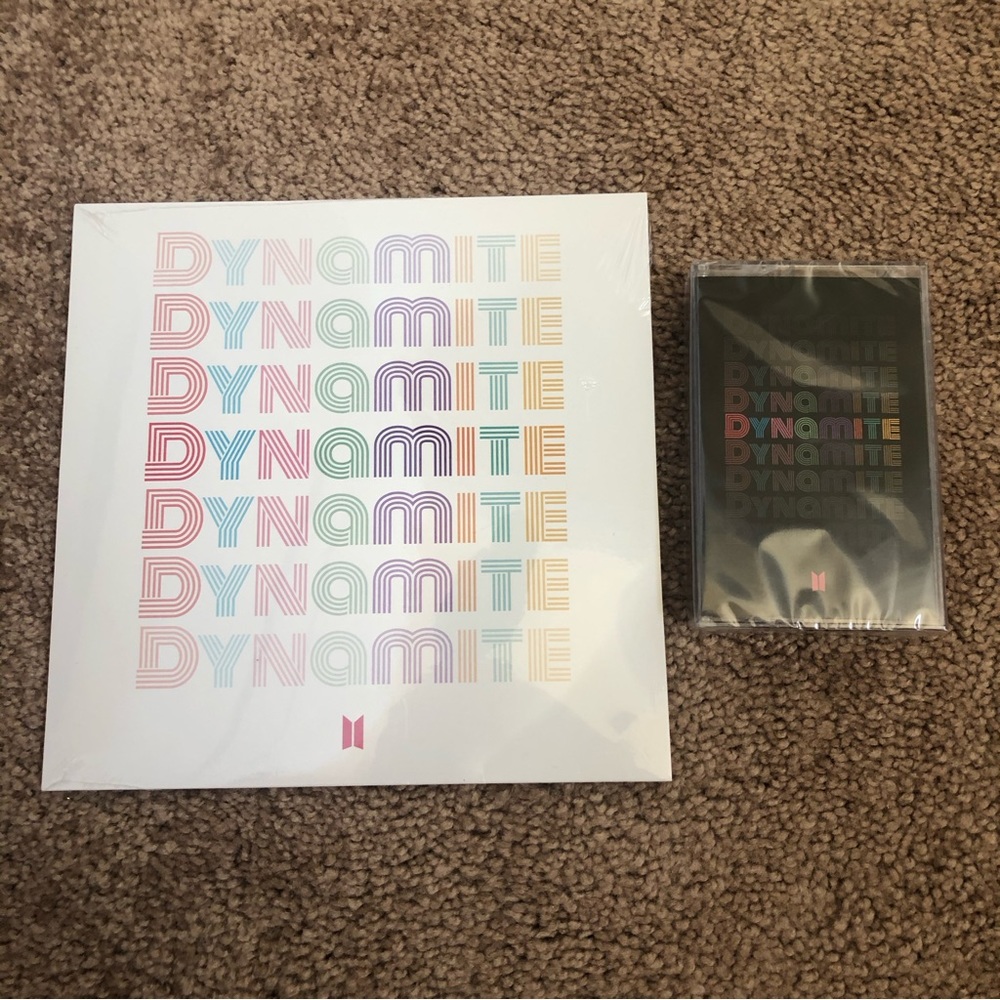 NEW SEALED BTS Dynamite 7" Vinyl and Casette Tape